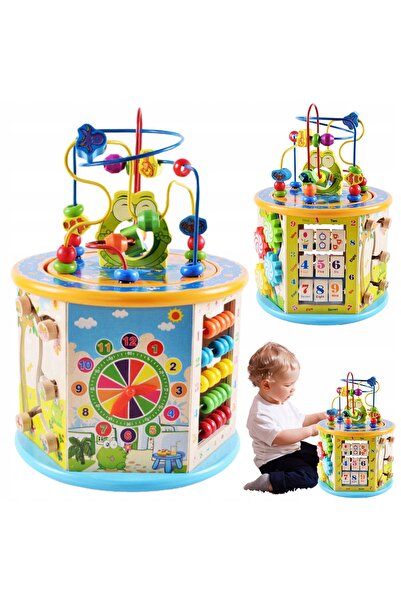 MINEXO Puzzle din lemn cu blocuri de sortat pentru copii, interactiv, creativ...