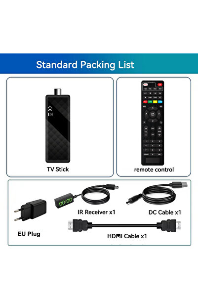 Choice جهاز استقبال تلفزيوني رقمي أرضي DVB-T2 لأوروبا، يدعم H.265 وDVB-T2&C، ...