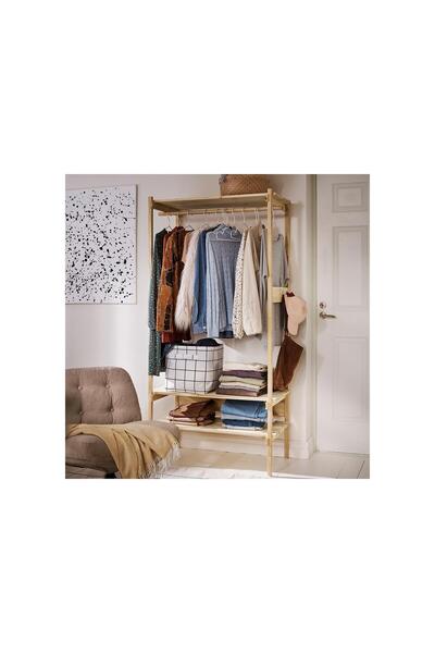 IKEA açık gardırop, çam, 90x49x181 cm