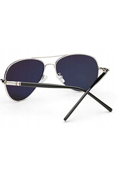 NO BRAND Ochelari de soare bărbați tip pilot UV400 polarizați argintii