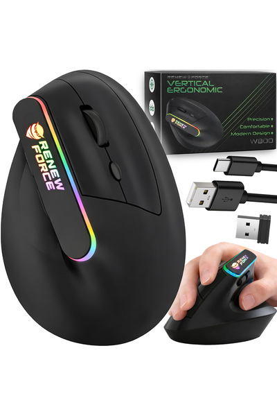 Renew Force Mouse Vertical Ergonomic Wireless Wifi Bluetooth Bt