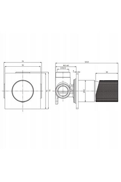 Omnires Baterie de duș aurit mat CONTOUR CT8045 GLB