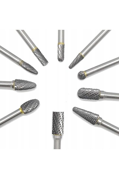 NO BRAND Set de burghie și freze pentru lemn și metal, 10 bucăți, 3mm
