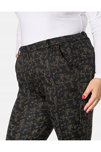 NO BRAND Pantaloni călduroși de damă, căptușiți cu fleece 46116-2 XXL