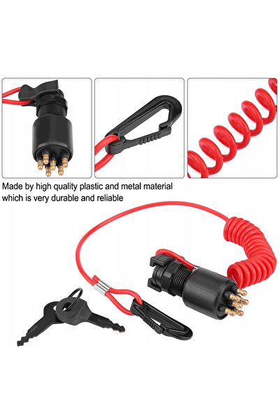 NO BRAND Comutator cu cheie, blocare cu cheie 5005801 pentru barcă Johnson Ev...