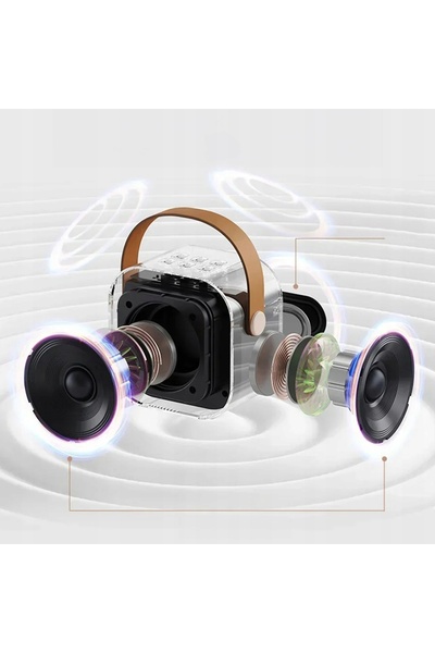 NO BRAND Aparat de karaoke wireless pentru copii, boxă Bluetooth + 2 microfoane