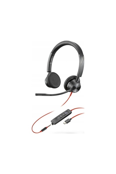 POLYPHASER Căști stereo Poly Blackwire 3325 cu microfon