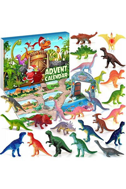 NO BRAND Calendar de Advent de Crăciun cu 24 de fereastrăre și figurine cu di...