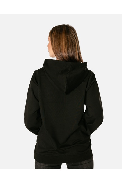 NO BRAND Hanorac sport de damă cu glugă tip cangur, Trening Megi 5494-1 XL Negru