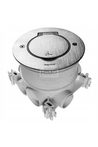 NO BRAND Capac rotund pentru priză de podea Inox