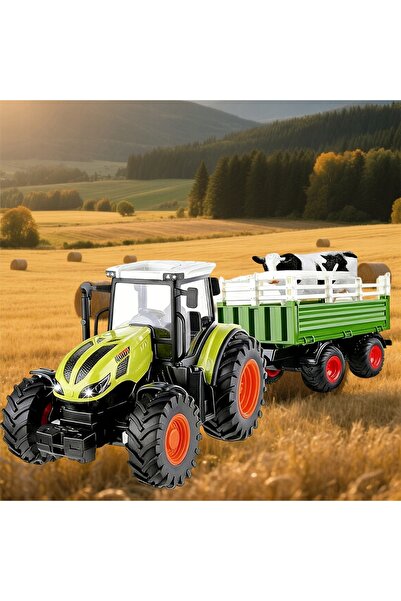 NO BRAND Tractor cu telecomandă, Mașină agricolă, Motocultor cu telecomandă 1:24