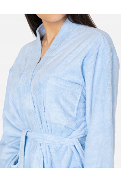 NO BRAND Halat de baie călduros și pufos din fleece terry pentru femei 354-01