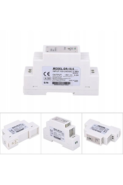 NO BRAND Sursă de alimentare pe șină DIN dr-15-5 15W 3A pentru tablou de cont...