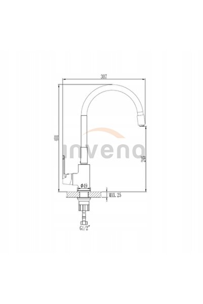 NO BRAND Invena Joga Plus gri, unitate de bucătărie independentă