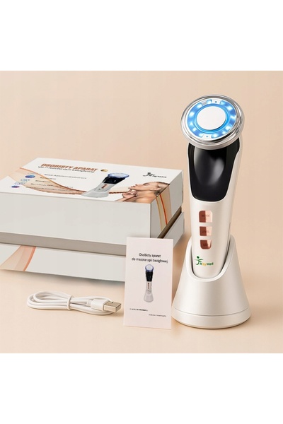NO BRAND Aparat de masaj facial 7 în 1 cu EMS, Ultrasunete, Fotoni, Crioterap...