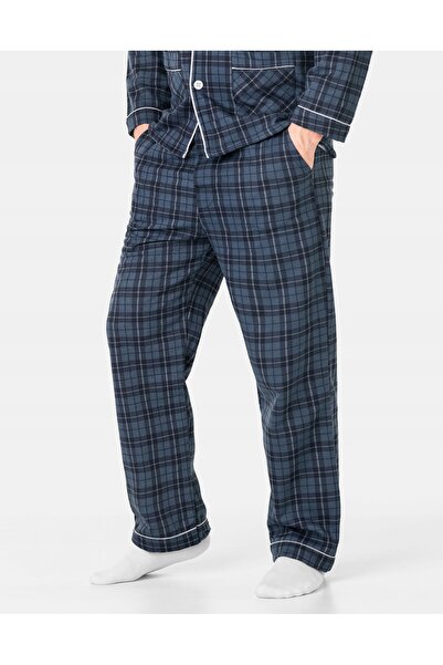 NO BRAND Pijamale călduroase bărbătești din flanelă de bumbac, cămașă tip car...
