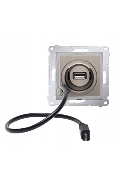 NO BRAND Simon 54 Premium Auriu Mat. Încărcător USB și Micro-USB 5V/DC Kontak...