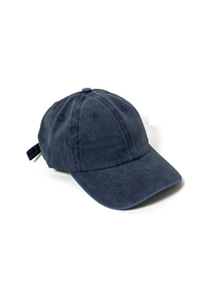 Makro Optik Flat Hat |   Navy Blue Washable Cap Hat