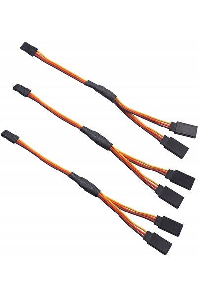 NO BRAND 10 bucăți Set cabluri prelungitoare servo Y 1 la 2, 300mm, 3 pini, J...