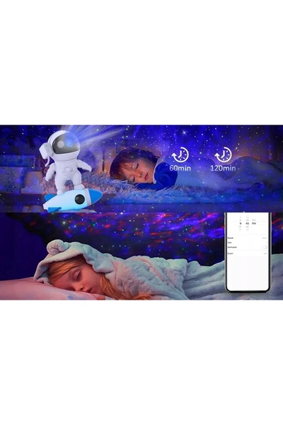 NO BRAND Proiector de cer înstelat, lumină de noapte, difuzor Bluetooth, astr...