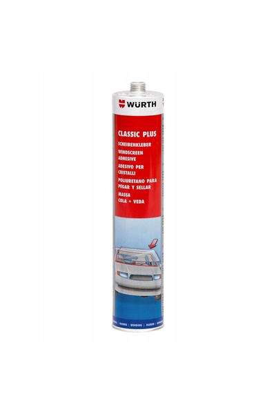 NO BRAND Adeziv pentru sticlă Classic Plus 310ml Negru Wurth