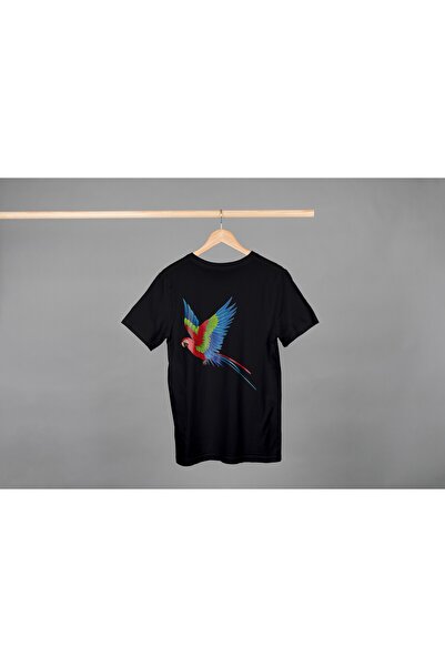 Noname Tricou Unisex Bumbac Premium Casual " Papagal 3 culori " Inscriptie