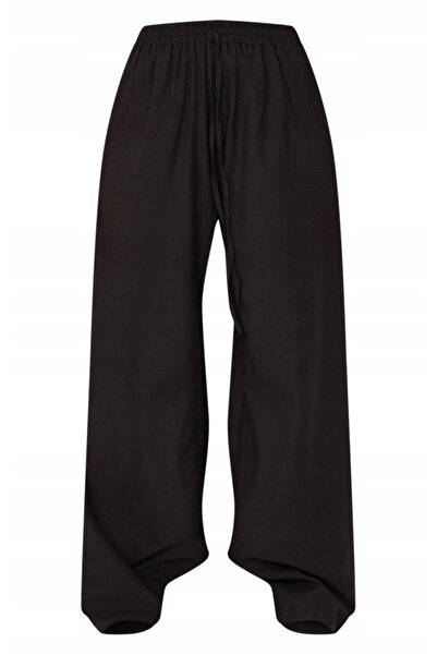 NO BRAND Pantaloni cu buzunare croială dreaptă negri Prettylittlething 36