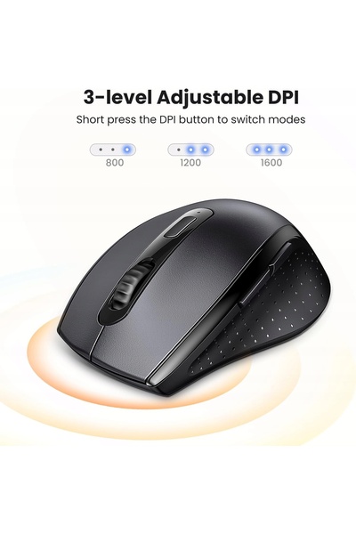 NO BRAND Mouse wireless 2,4G 1600 DPI 6 butoane Nano USB