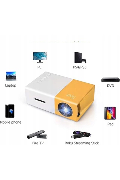 NO BRAND Mini Proiector Flamingo Portabil Full HD 1080P