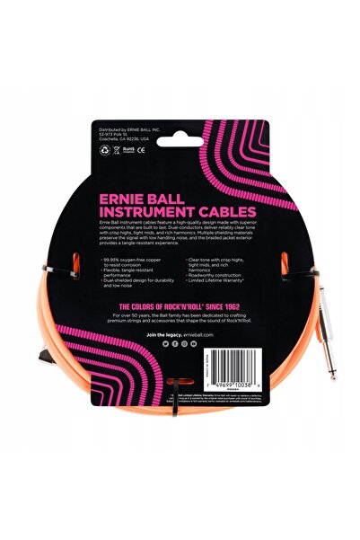 NO BRAND Cablu de chitară Ernie Ball 6084 (5.49m)