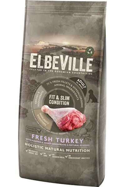 NO BRAND Elbeville 11,4kg Hrană uscată pentru câini Curcan Junior pentru rase...