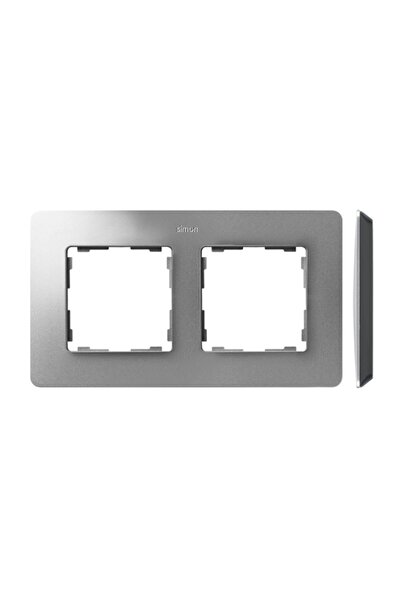 NO BRAND Simon 82 Ramă de priză dublă, Original-Air, Aluminiu