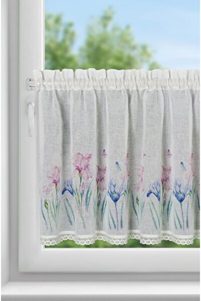 NO BRAND Firana Gata Făcută Zazdrostka Dolorez 150X60 Alb Roz Albastru Flori ...