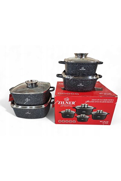NO BRAND Set de 4 oale pătrate cu înveliș de marmură Zilner zl-8534