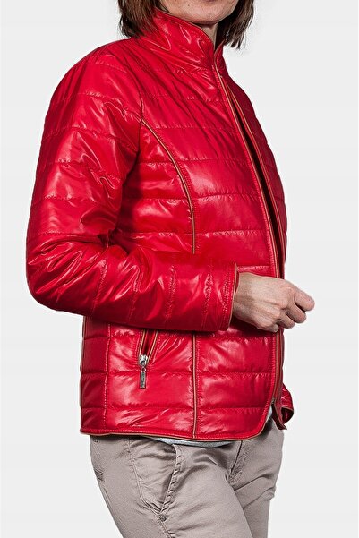 NO BRAND Jrx 36 Geacă matlasată călduroasă ușoară de damă, roșie