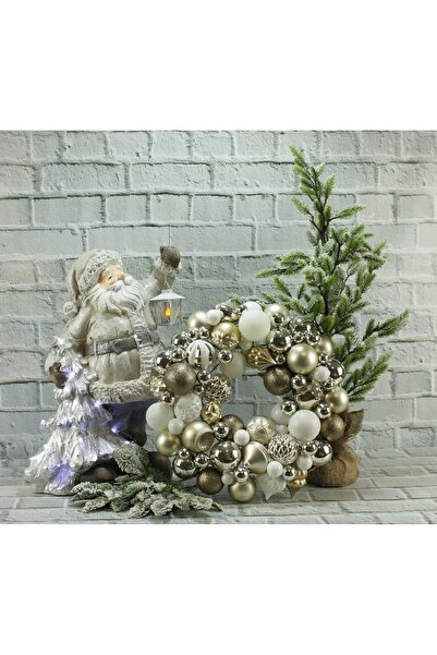 NO BRAND Ornament decorativ pentru bradul de Crăciun cu globuri roz-verzi, în...