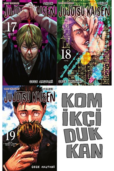 Gerekli Şeyler Yayıncılık JUJUTSU KAİSEN 17-18-19 SET (KD 3 KİTAP MANGA SET -...