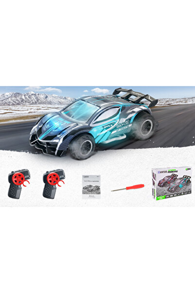 NO BRAND Mașină cu telecomandă off-road monstru cu lumini LED, set de 2 bucăți