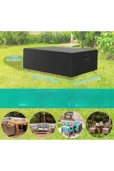 NO BRAND Husă impermeabilă tip prelată pentru set de mobilier de exterior 180...