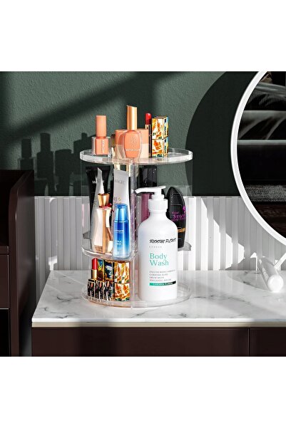 NO BRAND Organizator de machiaj rotativ, suport pentru cosmetice 23,5 × 34 cm