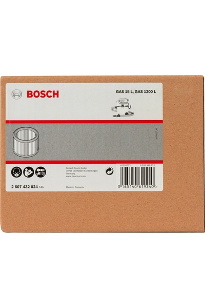 Bosch Filtru plisat din poliester GAS 15 20 1200