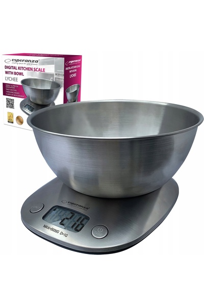 NO BRAND Cântar electronic de precizie de 5 kg din oțel inoxidabil cu bol de ...