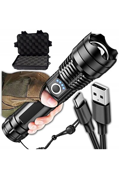 NO BRAND Lanternă tactică LED puternică XHP90 cu zoom, militară, impermeabilă...