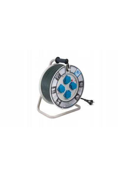 NO BRAND Tambur prelungitor pe stativ 20m 3X2,5mm² 4 prize cu împământare ter...