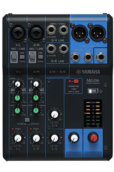 Yamaha Mixer Analogic Mg06 6 Canale Zt41530 Negru Negru