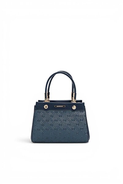 Silver Polo Navy Blue - Navy Blue Logo Women's Handbag Sp1293