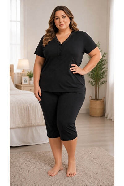 GOOD NİGHT Thin Capri Pajama Set