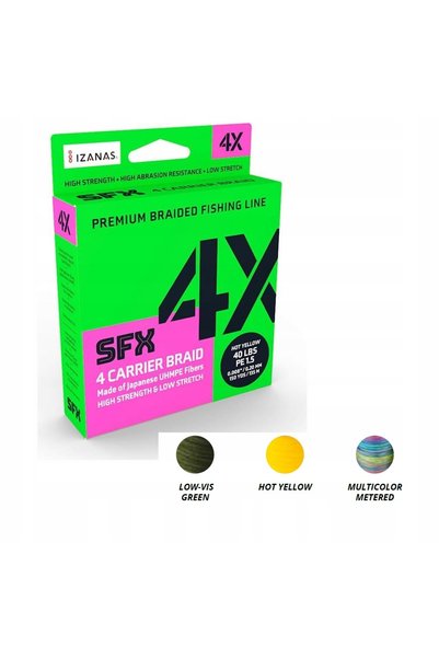 NO BRAND Sufix SFX 4 Braid 0,165mm 8,6kg 270m Galben aprins