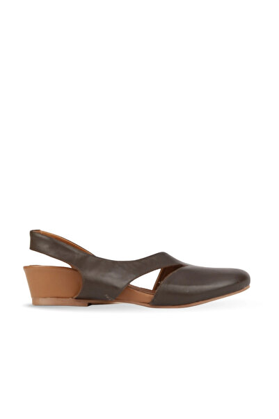 BUENO Brown Leather Women's Heeled Sandals