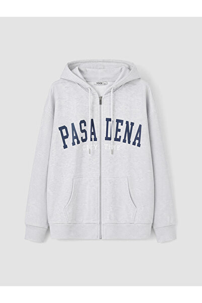 LC Waikiki Rmz Gi̇yi̇m Farkiyla Printed Women's Thick Zippered Sweatshirt